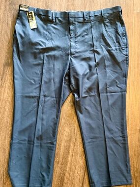 Haggar Men's Big & Tall Premium Comfort Dress Pant - Blue - 52x30